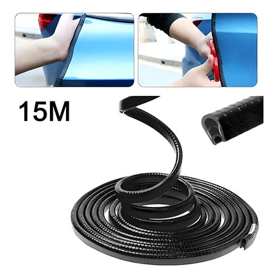 Gorofit 15m Cinta Protectora De Borde De Puerta Auto Sello Hule Protector Marco Puerta Universal 15m Instalación Encaje Sin Pegamento Tpr Flexible Duradero Uv Agua Resistente Carros Suv Pickup | MercadoLibre
