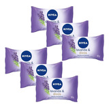 Kit 6 Sabonetes Em Barra Hidratante Lavanda Óleos Nivea 85g