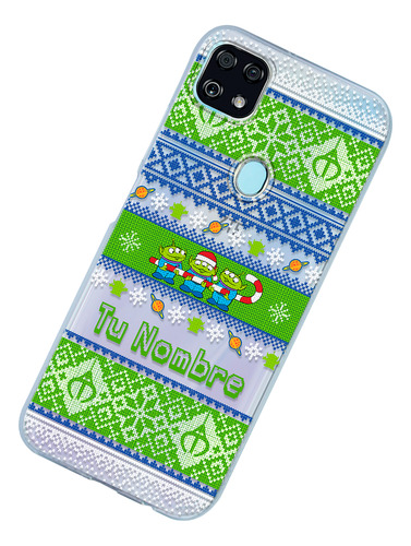 Funda Para Zte Marcianitos Ugly Sweater Navidad Con Nombre