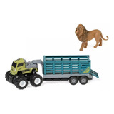 Camion Animales Metalico Friccion Grande Infantil Didactico