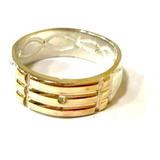 Anillo Atlante De Plata 925 Y Oro 18k- Protección Energética