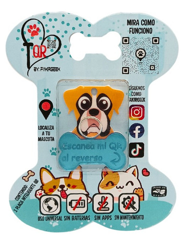 Placas De Identificación Inteligente Para Mascotas Tqr