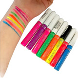 Delineadores Ojos Indelebles Neon 8 Piezas Color 8 Colores Neon Efecto Mate