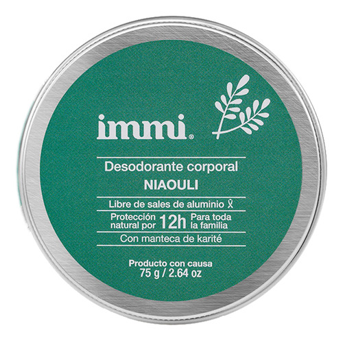 Desodorante Natural Immi Niaouli O Lavanda 75gr