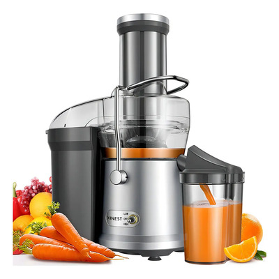 Xinest Extractor De Jugos Automatico Frutas Y Verduras 1200w Color Plateado | Envío gratis