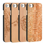 Carcasa Case Madera Personalizada Para iPhone Samsung Huawei