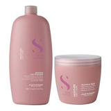 Kit Shampoo Semi Di Lino Moisture 1 Litro + Máscara Moisture