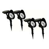 Kit 4 Luminária Luz Solar Spot Led De Jardim Iluminação