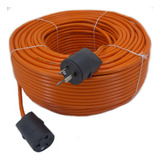 Alargue Prolongador 10 Metros Cable 2x1.5mm Naranja  