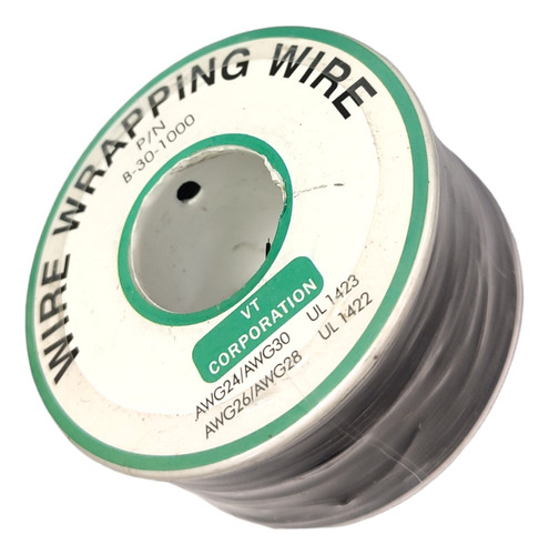 Wire Wrapping Rollo 250 Mts Negro Cable Alambre Soldar