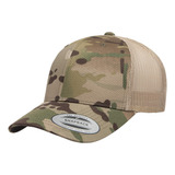 Yupoong Yp Classics Multicam Retro Trucker Gorra, Caqui, Os