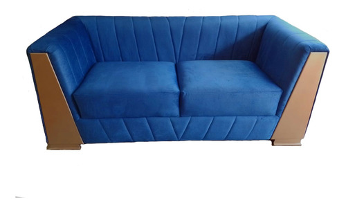 Sofa Moderno Axxis Azul Microfibra