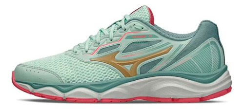 Tênis Mizuno Wave Hawk 4 Feminino Verde Corrida Treinos