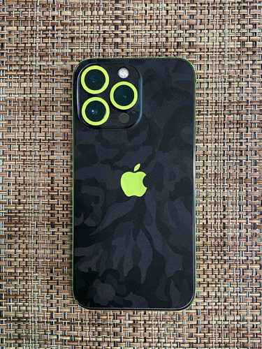 Skin Vinil Premium Black Camo Neon Para iPhone 12 Mini