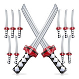 12 Piezas De Espada Ninja Samurai Inflada, Espada Katana