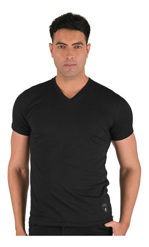 Playera Yorkshire Polo Club Hombre Negro Algodôn Poliéster