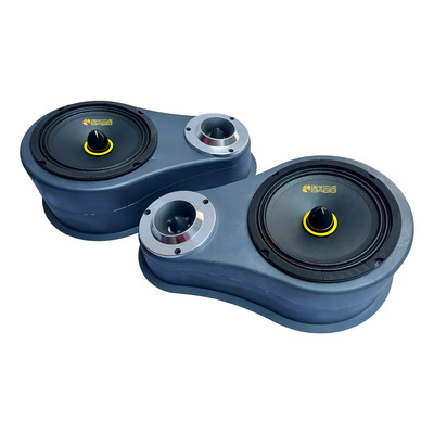 Set De Medios Reactive Bass Krack 6.5 + Aumentos Con Bala Color Plata\u002Fnegro | Envío gratis