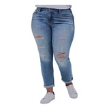 Jeans Plus Size Torrid Boyfriend Rectos Rajados Talla 56/58