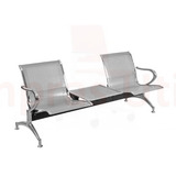 Tandem 2x1 Puestos Silla Sala Espera Metalica Con Revistero