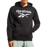 Reebok Hoody Hombre - Ri Big Stacked Logo Negro