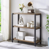 3 Tier Bookshelf, Industrial Bookcase And Book Shelves ...