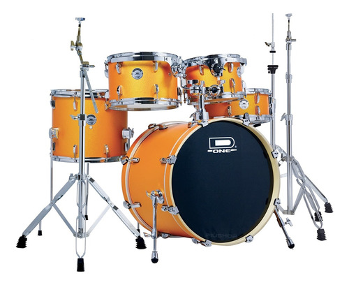 Bateria D-one Rocket Dr20 Orange Satin C/ Ferragens Bumbo 20