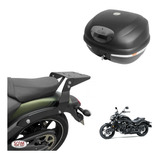 Suporte Bagageiro Scam + Baú Givi 33l Fumê - Vulcan 650 S