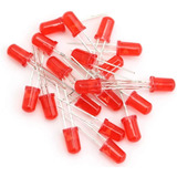 100 X Leds 3mm Rojos Diodos Redondos Arduino Luz Alto Brillo