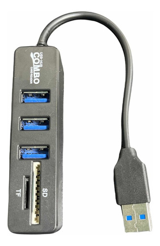 Hub 6 Puertos Multi Usb 2.0 Adaptador Con Lector Tarjeta Sd