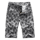 Shorts Masculinos Casuais Masculinos, Shorts Cargo Estampado