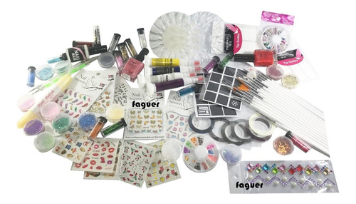 Kit Mega Completo Para Deco De Uñas, Nail Art. 83 Articulos!