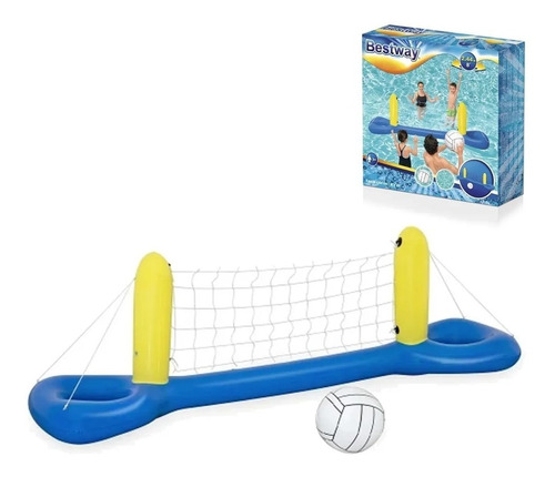 Red De Voley Inflable Para Pileta Con Pelota Juegos Bestway