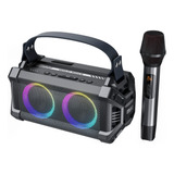 Parlante Bluetooth Mifa Wildrock Negro Mic Bt5 Karaoke Rgb