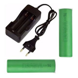 Carregador Duplo P/ Baterias 18650 +2 Baterias 3,7v 2500mah