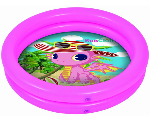 Piscina Inflable Bebes 2 Aros Dinosaurio 60x 12cm Sunclub