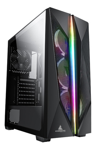 Gabinete Gamer Iceberg Flow X Rgb 4 Ventiladores Argb Vidrio