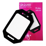 Espejo Rectangular Foamy Negro Con Agarradera Splash Estetic