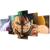 5 Cuadros Canvas  Roronoa Zoro Luffy  One Piece Anime 