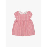 Vestido Infantil Romantico Vichy Rosa Momi