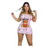 Pijama Batola Sexy Para Dama Con Lindo Estampado Courage