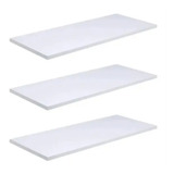 Kit 3 Prateleiras Supensa 30x15 Mdf Branco