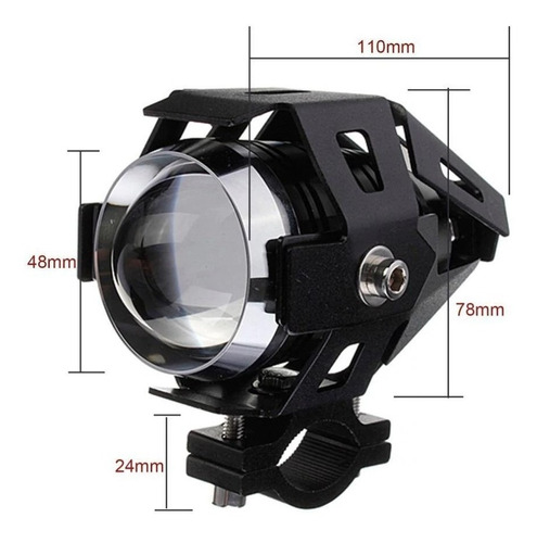 Faro Proyector Lupa Cree Led Auxiliar U5 Para Moto A-vip