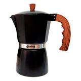 Cafetera Hudson 9 Tazas Manual Negra Italiana