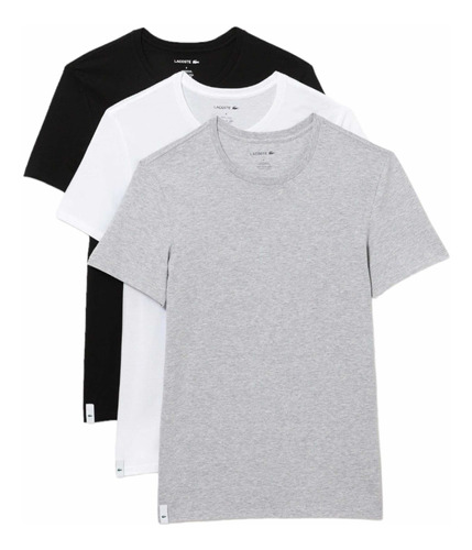 Camisetas Interiores Lacoste Bg 3 Pack Slim Fit - Originales