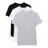 Camisetas Interiores Lacoste Bg 3 Pack Slim Fit - Originales