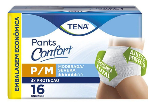 Fraldas Para Adultos Descartáveis Tena  Tena Pants Pants Confort P/m X 16 U