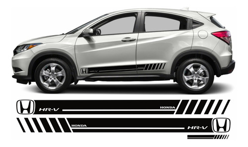 Kit Com 3 Adesivos Faixa Lateral Honda Hrv Hr-v Sport