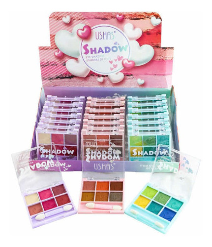 Set De 3 Mini Paletas Sombras De Ojos 6 Colores Ushas Shadow