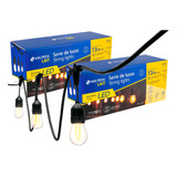 2 Series De Luces Led P/ Exterior 7.3m, C/24 Focos Vintage