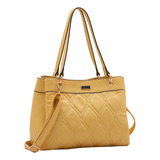 Bolsa Chenson Feminina Amarela New Matelasse 3484712